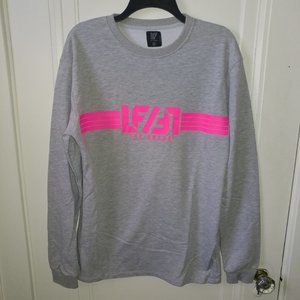 LF The Brand: Gray/Pink Crew French Terry Sweatshirt - Women's Size Small